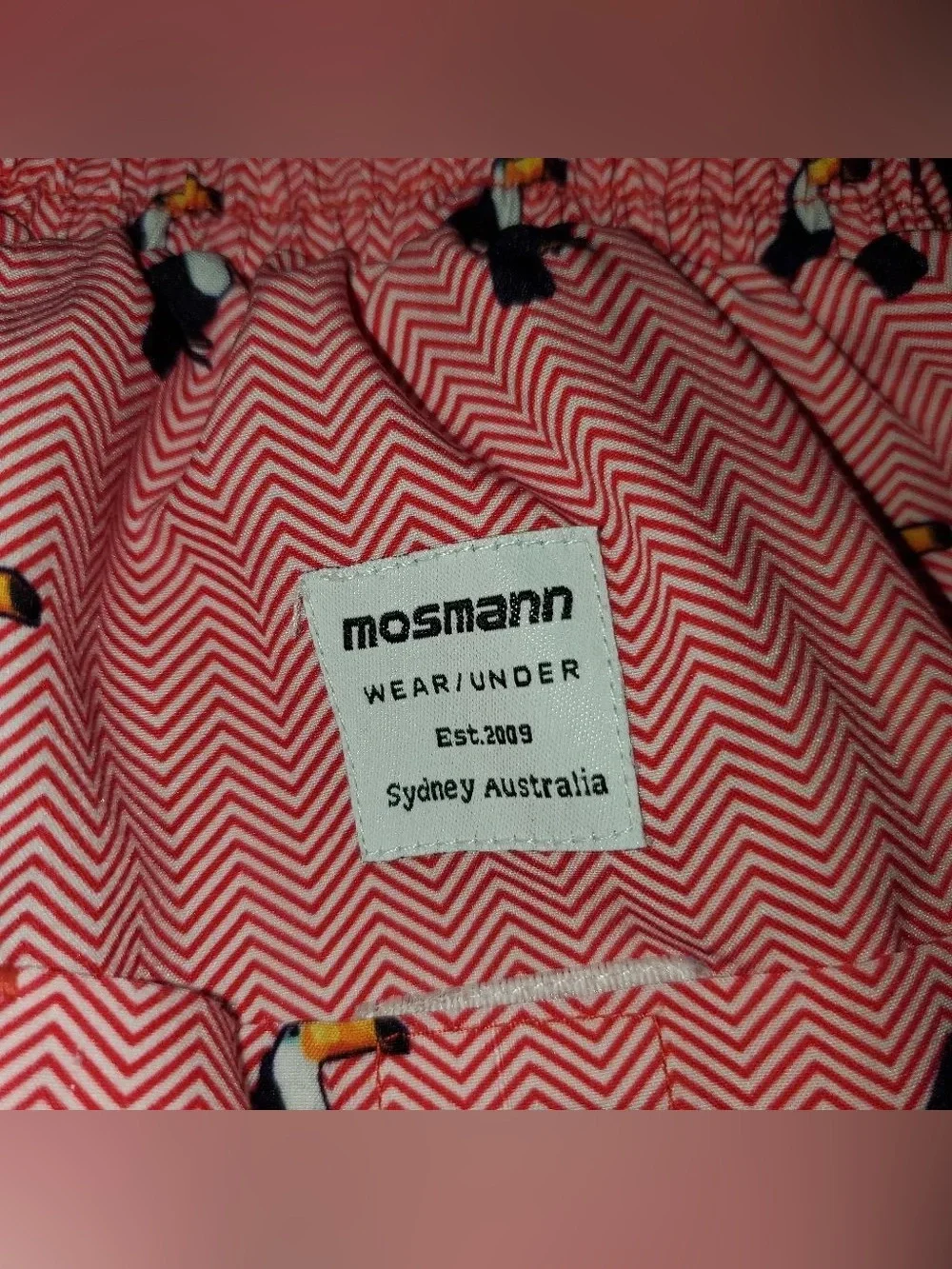 MOSMANN AUSTRALIA MENS SWIM SHORTS - TOUCAN SIZE MEDIUM